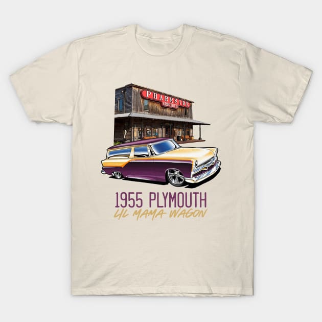 Lil Mama's 1955 Plymouth Wagon T-Shirt by PharrSideCustoms